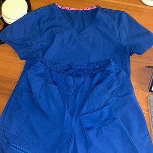 Royal Blue Scrub Set.